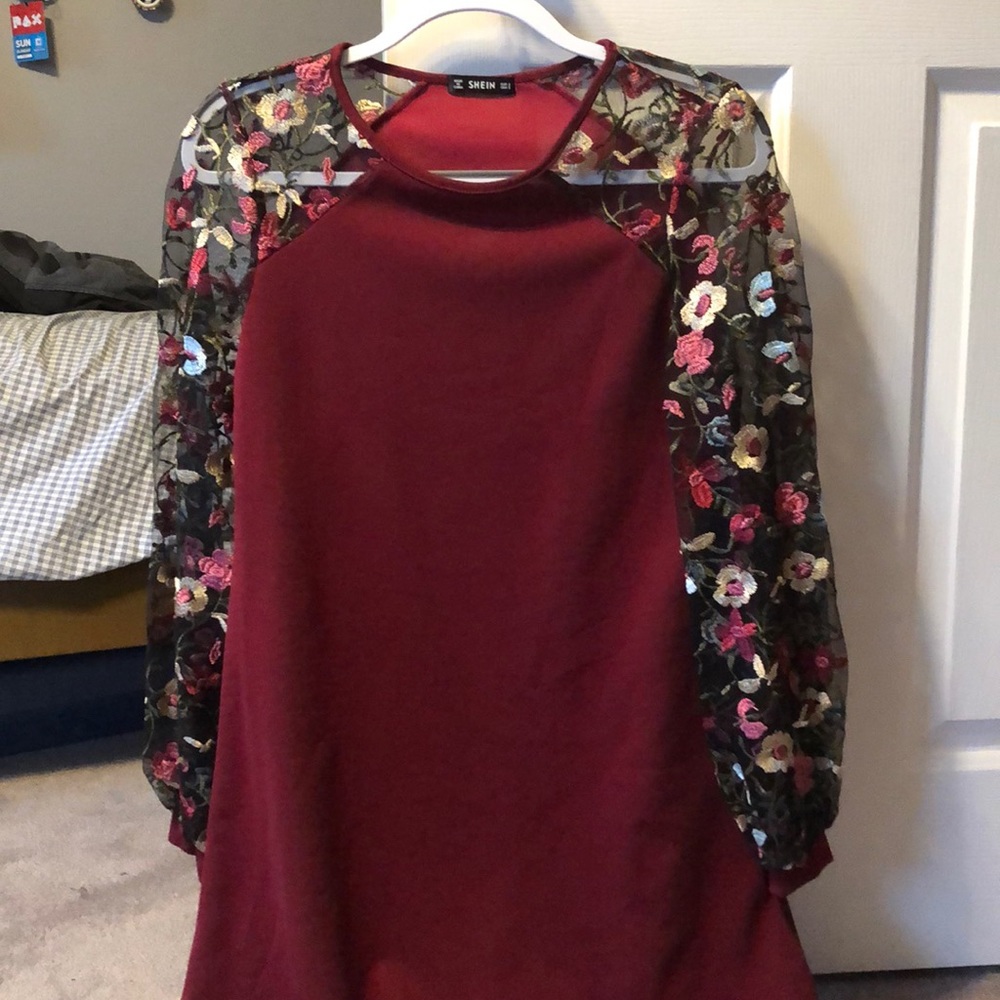 Floral sleeve SHEIN dress